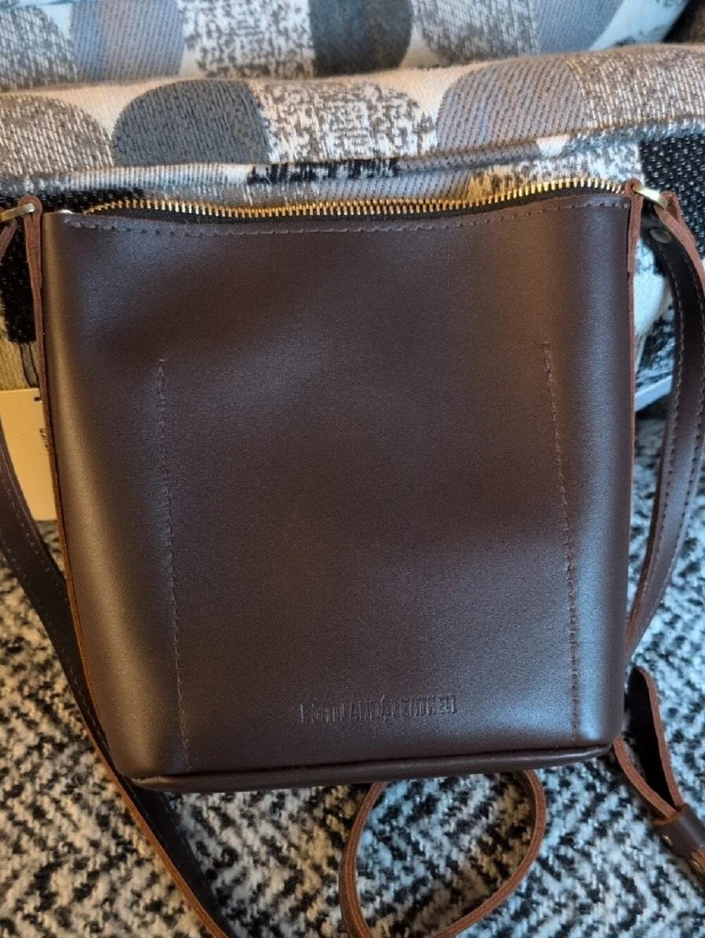 Portland Leather Grizzly Cypress Crossbody Bag NWT